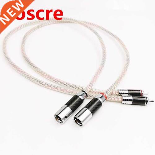 1 Pair RCA TO XLR Audio Cable With carbon fiber connector pl