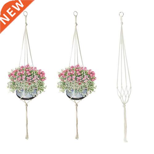 Plant Hanger Basket Hemp Rope Net Flower Pot Lanyard DIY Gar