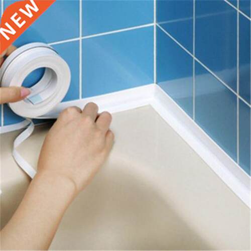 Bathroom Shower Sink Bath Sealing Strip Tape White PVC Self