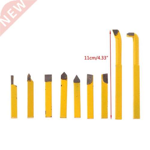 9Pcs 8x8mm Caride Tipped Lathe Metal Cutter it Cutting Too