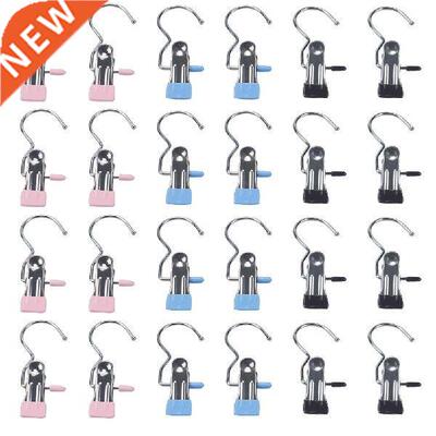 24pcs Non Slip Home Travel Socks Bags Laundry Hooks Towels