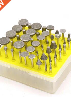 50 Pieces Diamond Burr Bits Drill Kit Rotary Burrs Set Grind