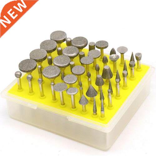 50 Pieces Diamond Burr Bits Drill Kit Rotary Burrs Set Grind