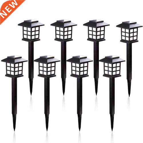 2/4/6/8pcs Led Solar Pathway Lights Waterproof Outdoor Solar