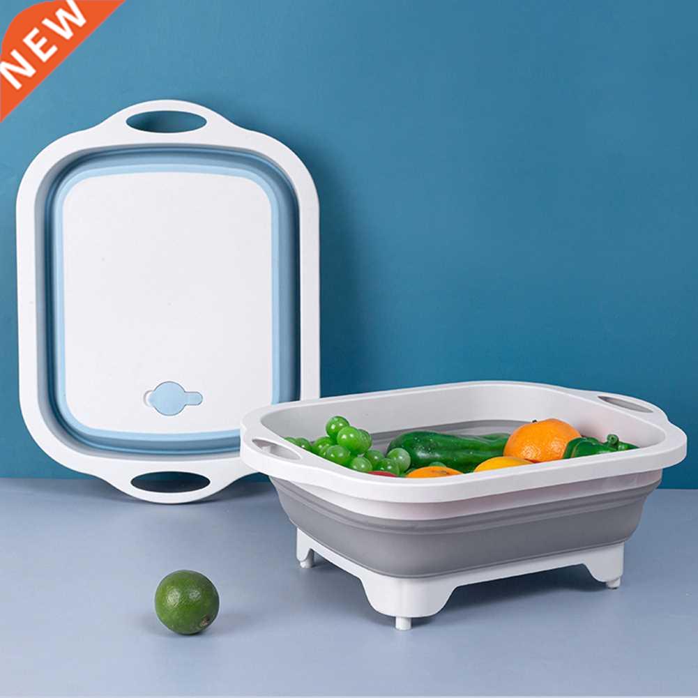 Multifunctional Folding Cutting Board Dual Washing Drain Bas