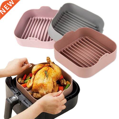 AirFryer Silicone Pot Square Air Fryers Oven Baking Tray Br