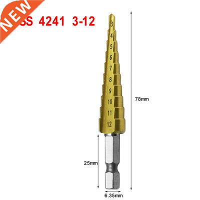 pcs/Set Titanium Step Drill Bits HSS Power Tools High Spee