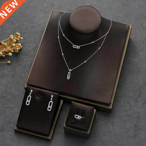 ndy Dainty Initial Necklace Earring Ring Bracelet Sets Stac