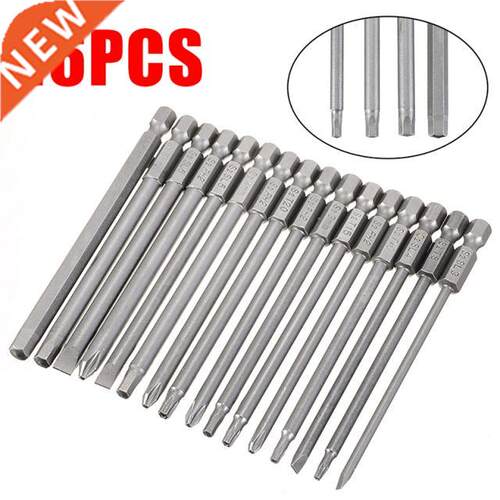 16Pcs Alloy Steel S2 100mm Hex Shank Magnetic Hex Head Screw - 封面