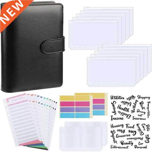 Budget Binder, A6 PU Leather Notebook Planner Organizer Refi