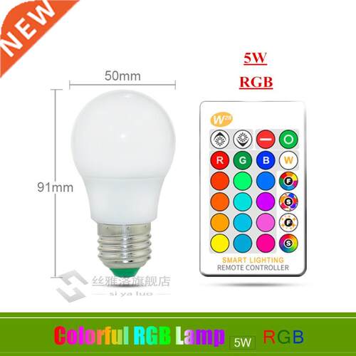 E27 E14 RGB Led Bulb W 5W 10W 15W Dimmable 16 Color Changin