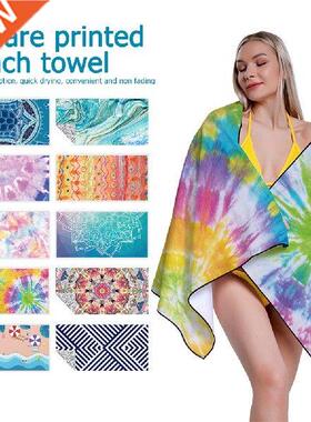 150*75cm Squre Printed Bech Towel Microfiber Towels