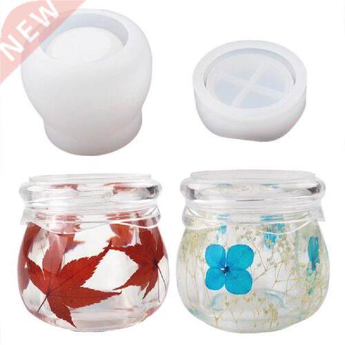 2pcs/set New Crystal Drop Gel Storage Box With Lid Silicone
