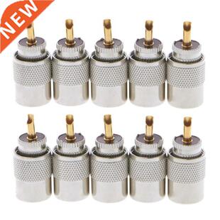 10 Pcs UHF PL-259 Male Solder RF Connector Plugs For RG8X Co