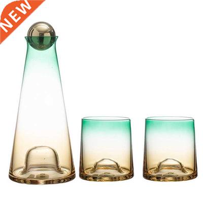 280-1100ml Creative Amber Gradient Green B Set Whiskey Vod