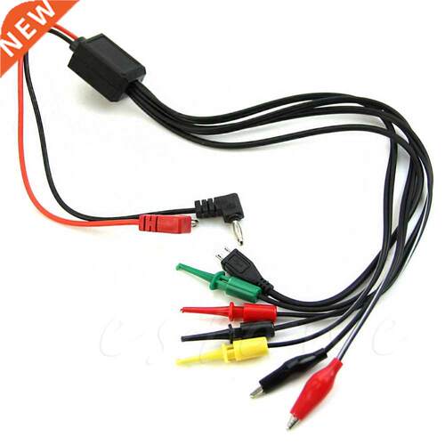 Power Supply Test Lead Cable Kit 2 Alligator Clips 2 Banana