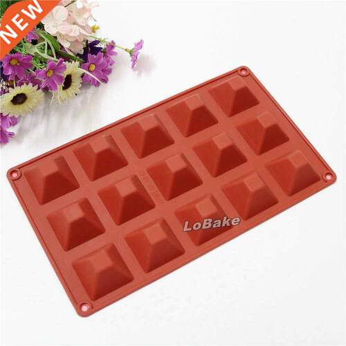 New arrivals 15 cavities pyramid shape silicone cake moulds