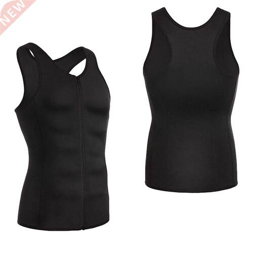 Men Shapewear Waist Trainer Vest Sweat Sauna Vest With