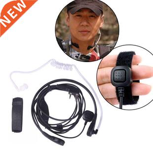 For Baofeng UV-5R 1Pcs 2Pin PTT Throat Hidden Microphone Sou