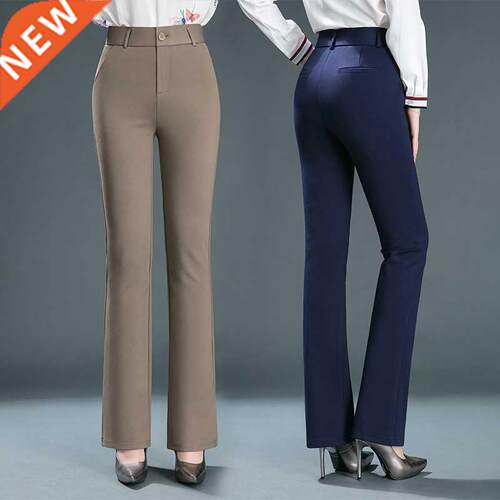 Sprng and Autumn Hgh-Wasted Casual Pants Hgh-elastc Mc