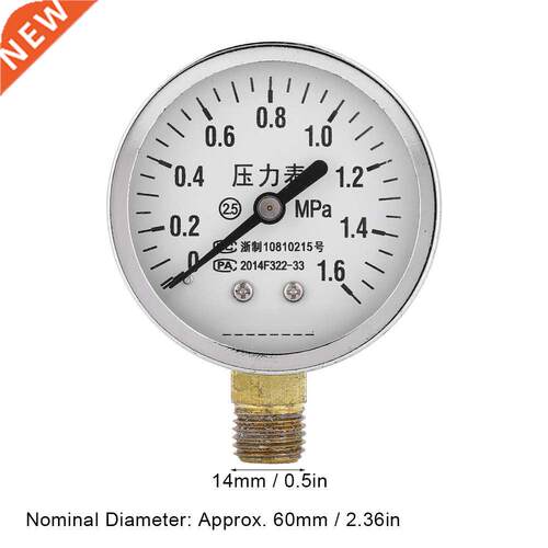 Y60 Pressure Gauge Accurate and Durable Shockproof Air Press