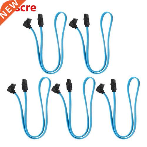contacteur modulaire 5PCs SATA3.0 Data Cable Elbow Blue 6Gb/
