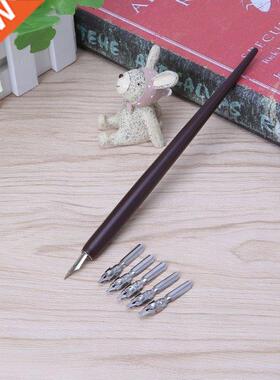 Wood English Calligraphy Pen Copperplate Script Oblique Dip