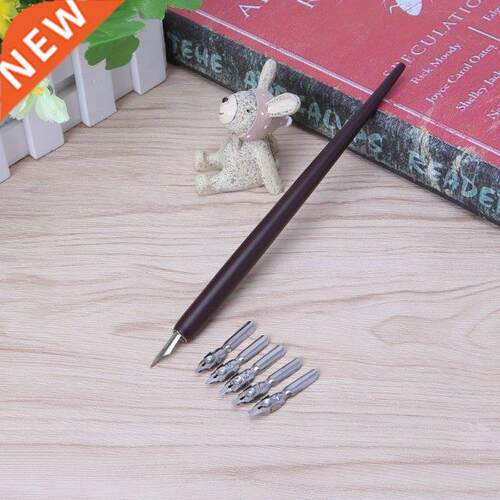 Wood English Calligraphy Pen Copperplate Script Oblique Dip
