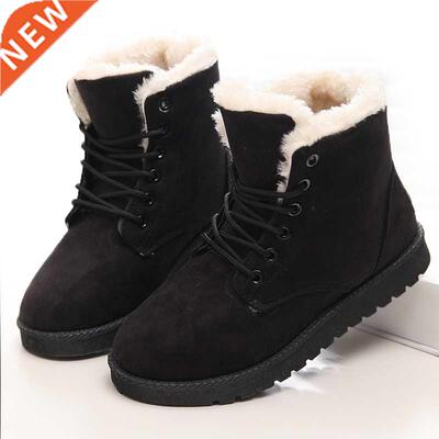 Women Boots Winter Warm Snow Boots Women Faux Suede Ankle Bo