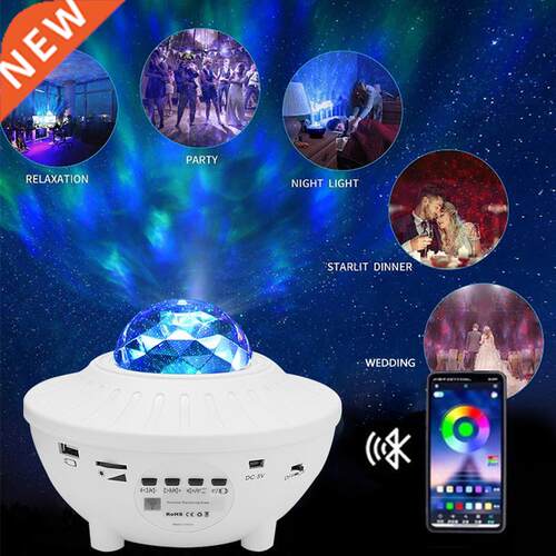 Colorful Starry Sky Galaxy Projector Light Bluetooth USB Voi