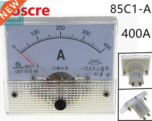 1PCS 85C1-A 400A DC Analog Meter Panel AMP Current Ammeters