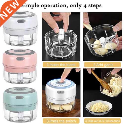 Mini Food Garlic Vegetable Chopper Crusher Electric Garlic