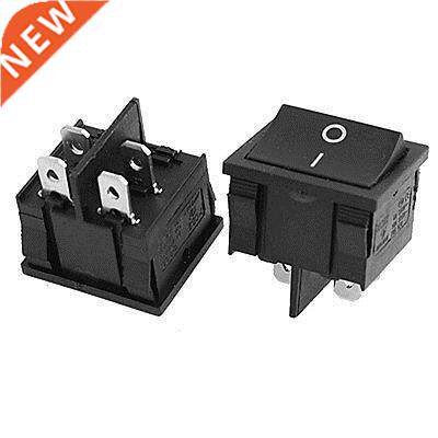 10 Pcs x Black 4 Pin On-Off DPST Snap In Boat Rocker Switch