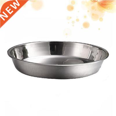 Plate Plates Stainless Steel Dinner Round Dish Baking Pan
