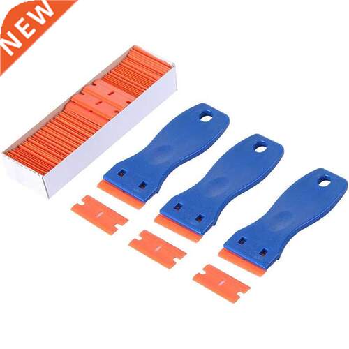 3PCS Plastic Razor Blade Scrapers & 100 PCS 1.5 Inch Dou