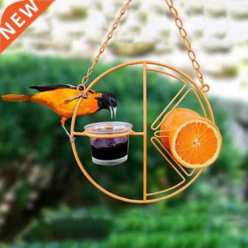 Oriole Bird Feeder for Outdoors Jelly and Oranges, Orange Fr
