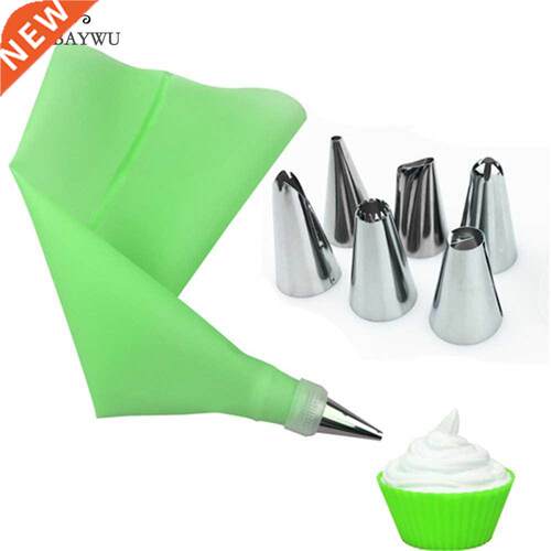 LINSBAYWU 8Pcs/Set Silicone Icing Piping Cream Pastry Bag