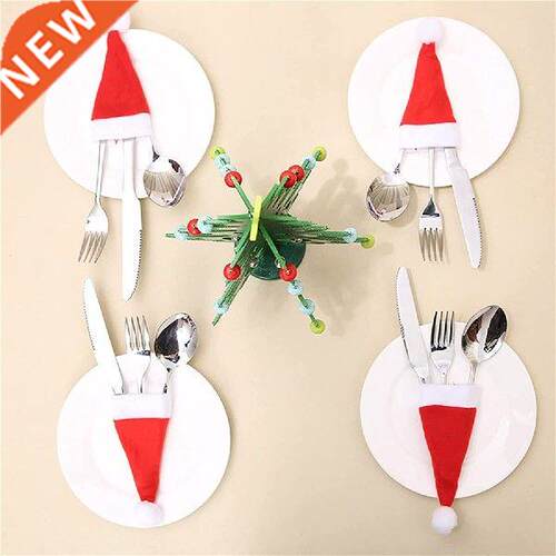 Wine Bottle Christmas Hat Beverage Bottle Decoration Mini