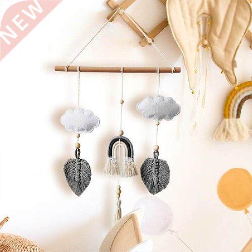 Wooden Wall Hanging Decor Cloud Rainbow Felt Wall Art
