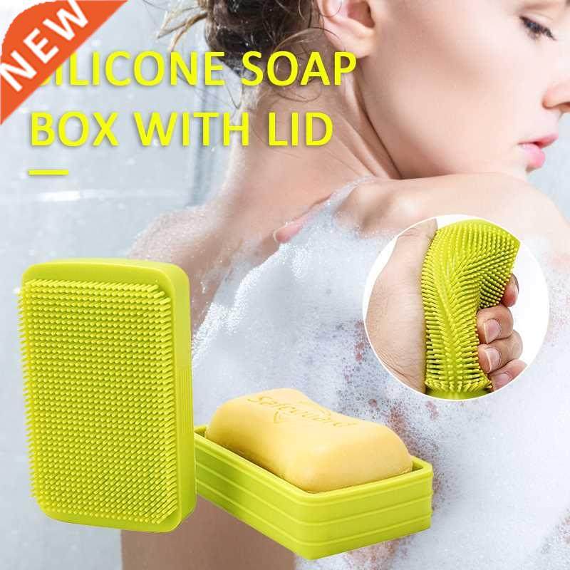double-sided silicone bath brush rubbing back mud peeling