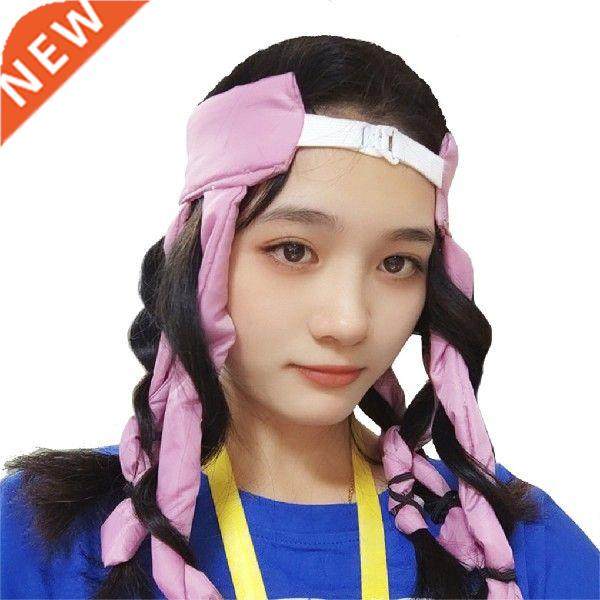 1pc heatless curling rod head-mounted elastic hair curler