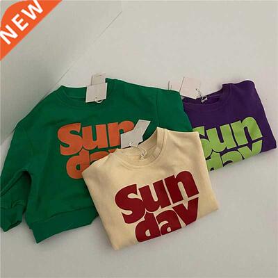 Baby Girls Boys Letter Print Sweatshirts Chidlren Cotton ops