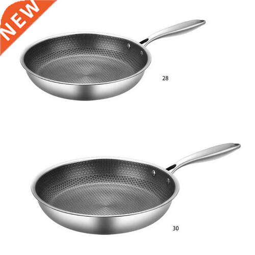 Stainless Steel Material Frying Pan Non-stick Pot Cookware 2