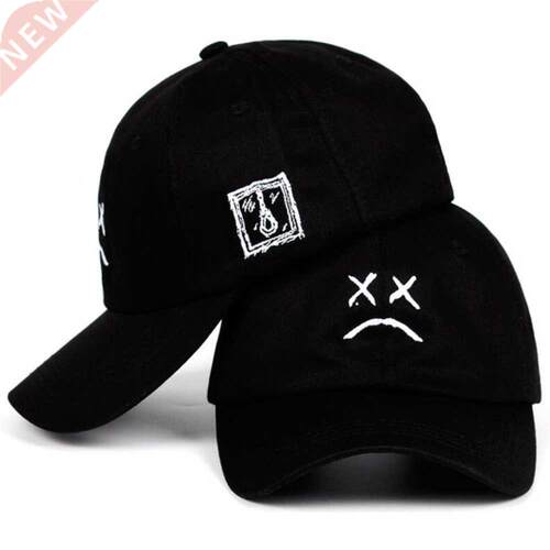 Men's Sad Face Baseball Caps Women Fashion Embroider
