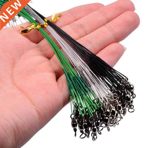 20pcs 15/20/25/30cm Stainless Steel Wire Leader Fishing Leas