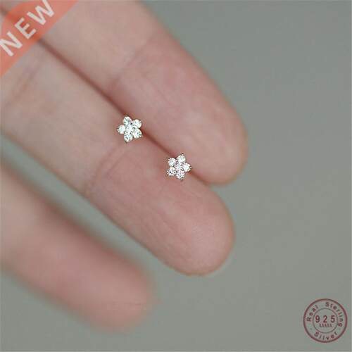 925 Sterling Silver Plated 14k Gold Pavé Crystal Five