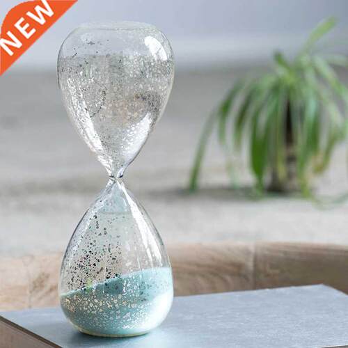 Antique Silver Hourglass, 60-Minute High Sand Timer,