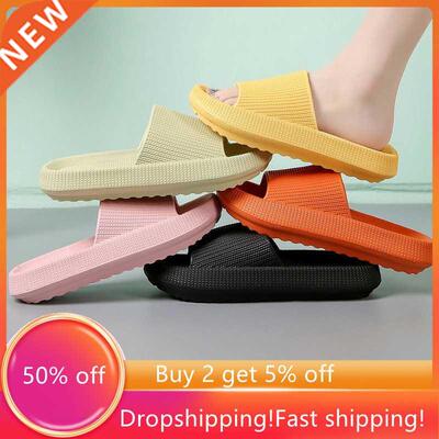 Women Thick Platform Slippers Cloud Slippers Summer Beach Ev
