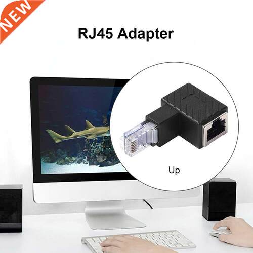90 Degree RJ45 Converter Ethernet Network Adapter Extender M