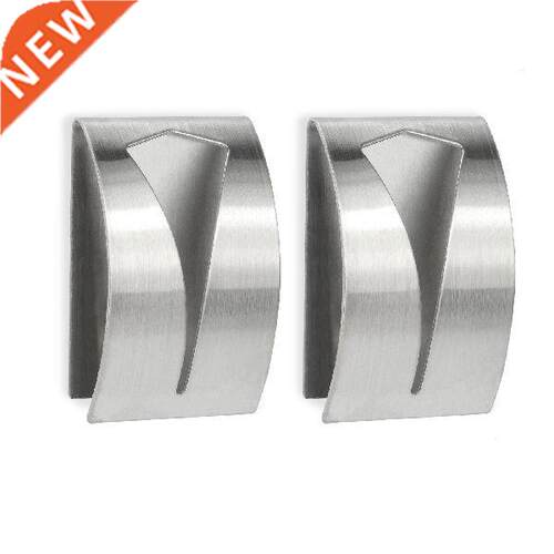 2pcs Stainless Steel Self Adhesive Hardware Clip Hanger